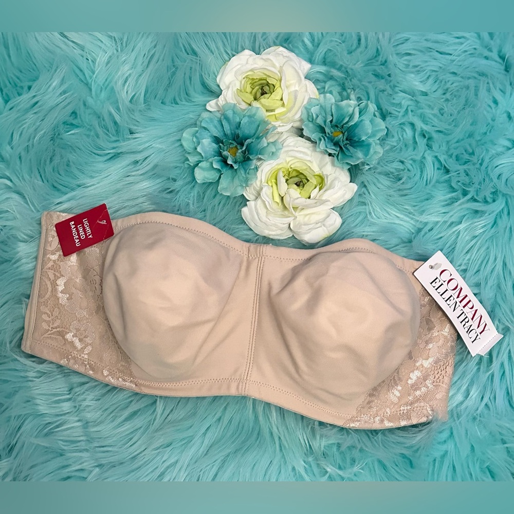 Strapless Bandeau Bra Ellen Tracy Sz 38D ($45) NEW! FIRM!!